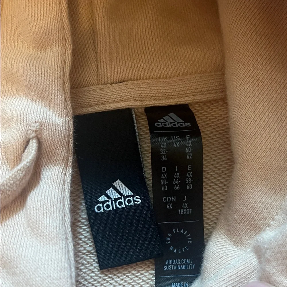 Adidas Women's Soft Pink Hoodie 4x - Picture 5 of 10